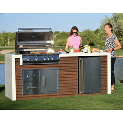 Kokomo Grills Professional Shiplap Outdoor Kitchen KoKoMo Grill With Waterfall Edge