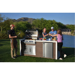 Kokomo Grills Professional Shiplap Outdoor Kitchen KoKoMo Grill With Waterfall Edge