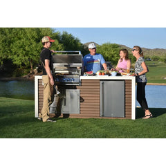 Kokomo Grills Professional Shiplap Outdoor Kitchen KoKoMo Grill With Waterfall Edge