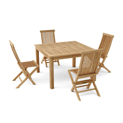 Anderson Teak Windsor Classic 5-Piece Folding Dining Chair Set : Set-62